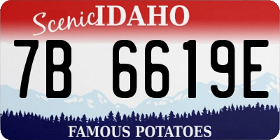ID license plate 7B6619E