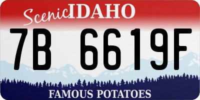 ID license plate 7B6619F