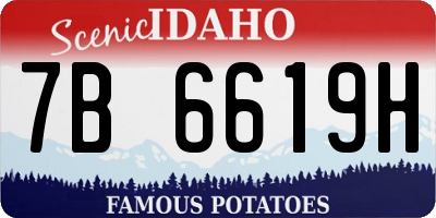 ID license plate 7B6619H