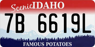 ID license plate 7B6619L