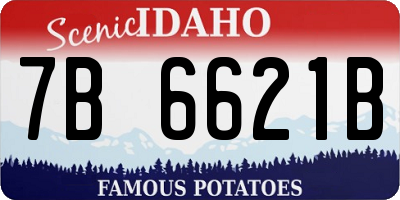 ID license plate 7B6621B