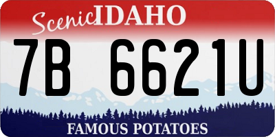 ID license plate 7B6621U
