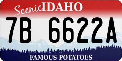 ID license plate 7B6622A