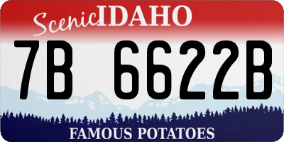 ID license plate 7B6622B