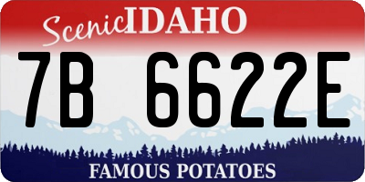 ID license plate 7B6622E