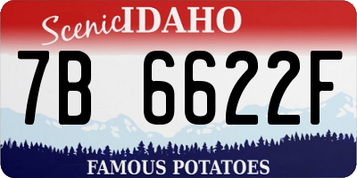ID license plate 7B6622F
