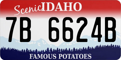 ID license plate 7B6624B