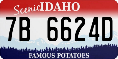 ID license plate 7B6624D