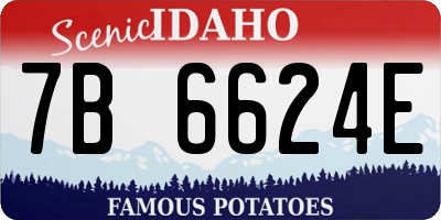 ID license plate 7B6624E