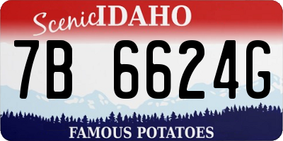 ID license plate 7B6624G