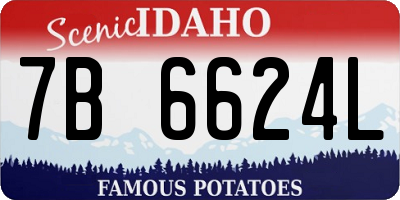 ID license plate 7B6624L