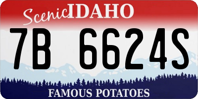 ID license plate 7B6624S