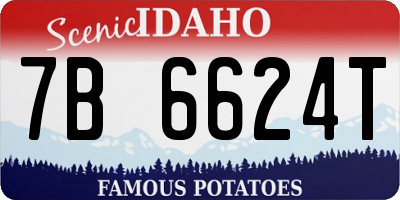 ID license plate 7B6624T