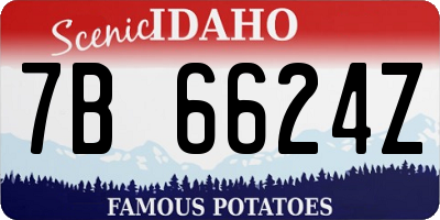 ID license plate 7B6624Z