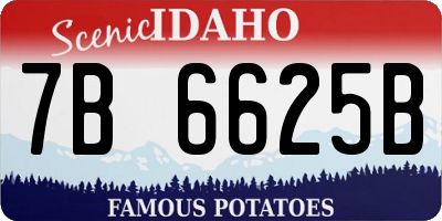 ID license plate 7B6625B