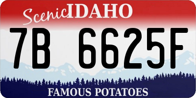 ID license plate 7B6625F