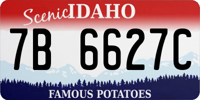 ID license plate 7B6627C