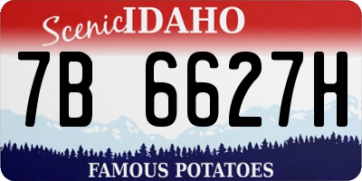 ID license plate 7B6627H