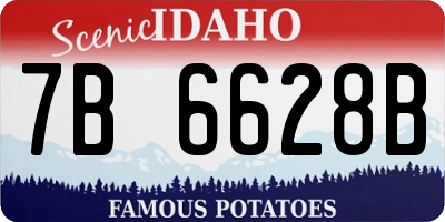 ID license plate 7B6628B