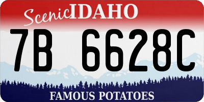 ID license plate 7B6628C