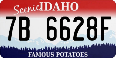 ID license plate 7B6628F