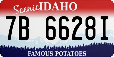 ID license plate 7B6628I