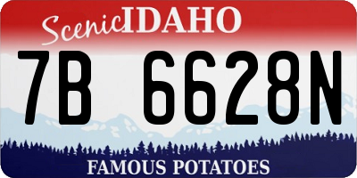 ID license plate 7B6628N