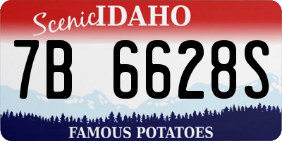 ID license plate 7B6628S