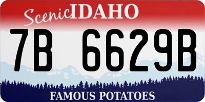 ID license plate 7B6629B