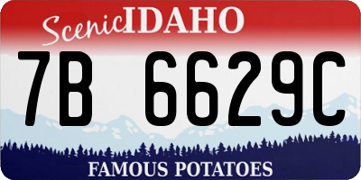 ID license plate 7B6629C