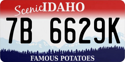 ID license plate 7B6629K