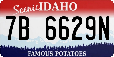 ID license plate 7B6629N