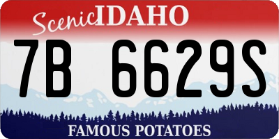 ID license plate 7B6629S