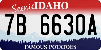 ID license plate 7B6630A