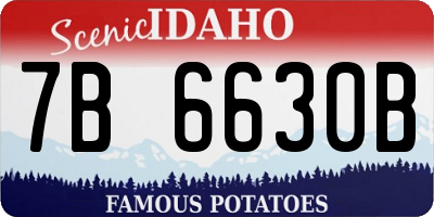 ID license plate 7B6630B