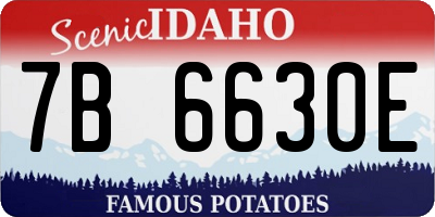 ID license plate 7B6630E