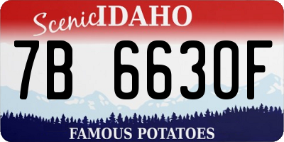 ID license plate 7B6630F