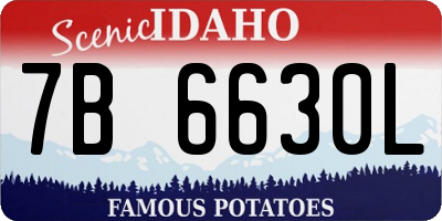ID license plate 7B6630L