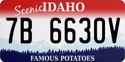 ID license plate 7B6630V