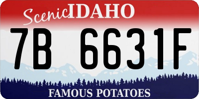 ID license plate 7B6631F