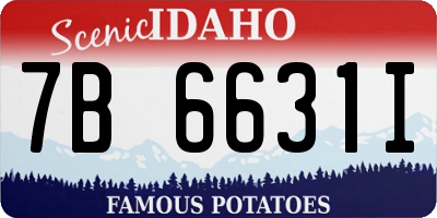 ID license plate 7B6631I