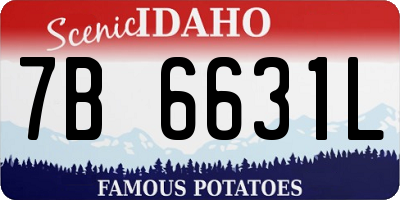 ID license plate 7B6631L