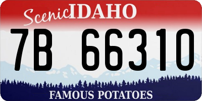 ID license plate 7B6631O