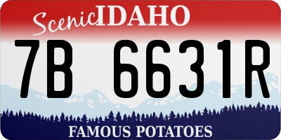 ID license plate 7B6631R