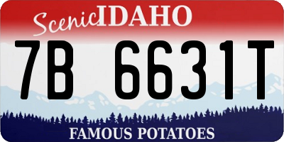 ID license plate 7B6631T