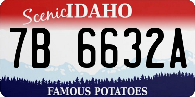 ID license plate 7B6632A