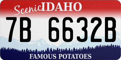 ID license plate 7B6632B