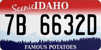 ID license plate 7B6632D