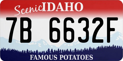 ID license plate 7B6632F