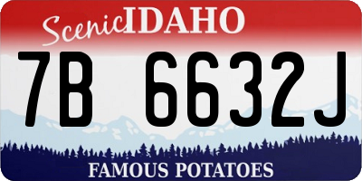 ID license plate 7B6632J